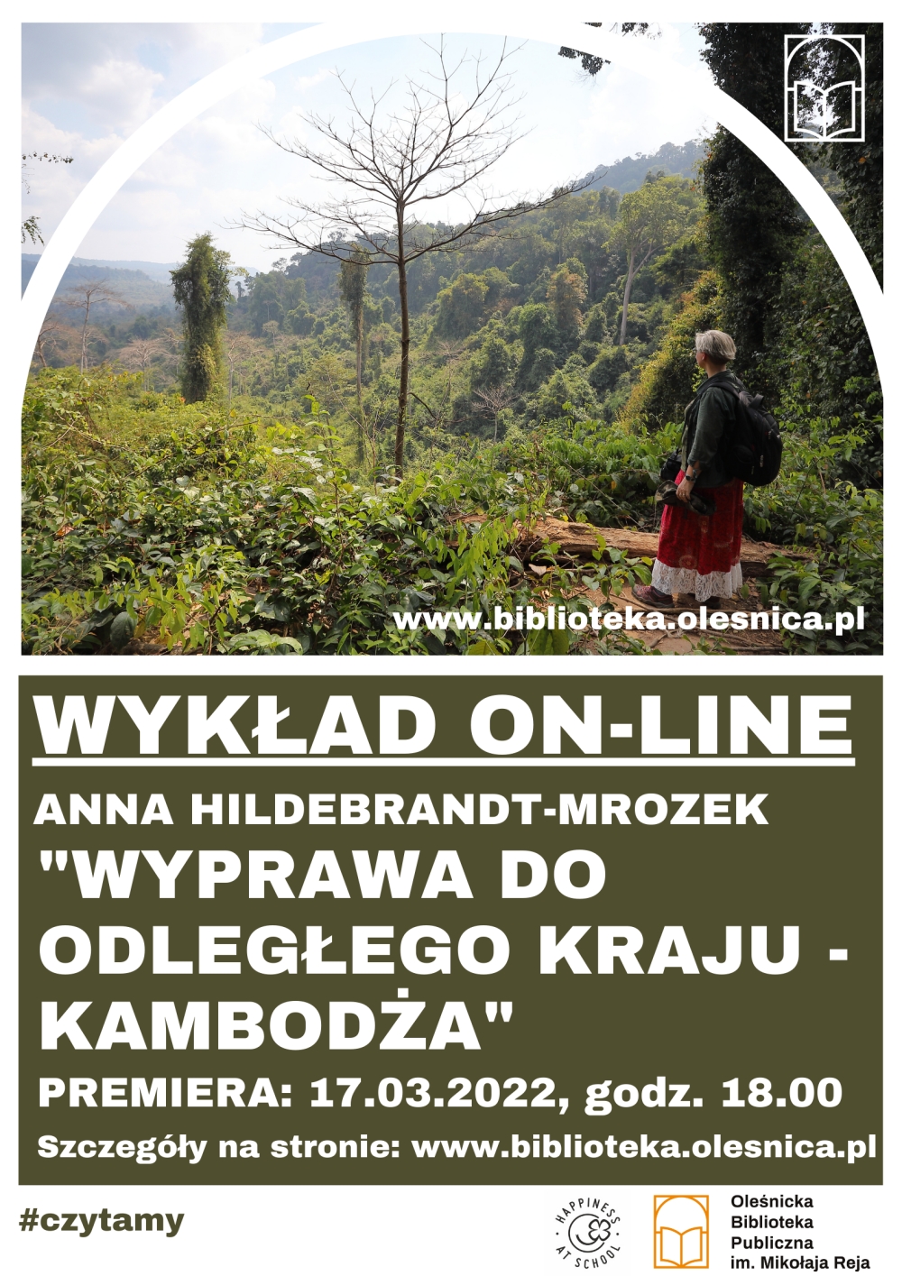 Plakat promujący wykład Anny Hildebrandt-Mrozek
